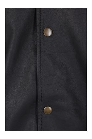 Giacca varsity nera realizzata in morbida ecopelle MM6 MAISON MARGIELA | SH0AM0080M35740900